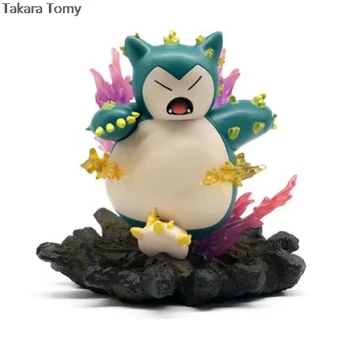 

Takara Tomy Cartoon Snorlax Pulverizing Pancake PVC Figure Collectible Model Anime Pokemon Figure Toys Gifts for Children