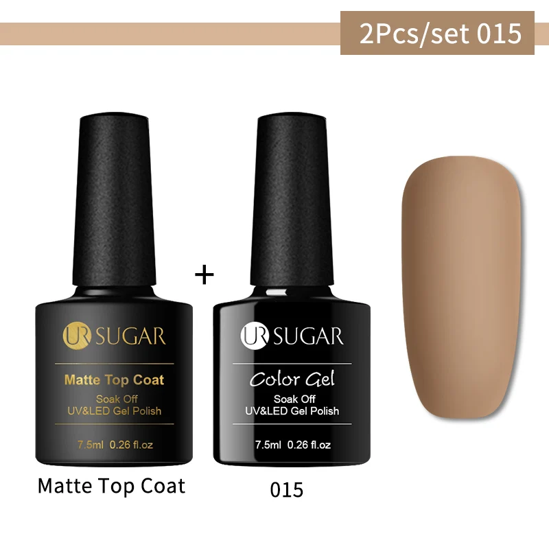 Set 15 Ur Sugar 7,5 мл матовый Гель-лак цветной УФ-гель для ногтей матовое верхнее покрытие замачиваемый УФ светодиодный Гель-лак для ногтей Гель-лак гибридный - Цвет: Set 15