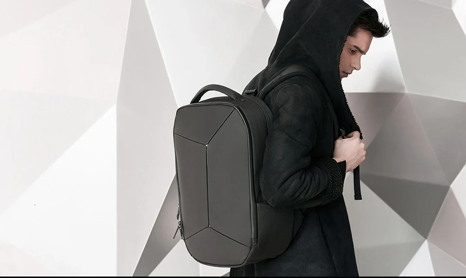 Рюкзак Xiaomi Geek водонепроницаемый на молнии для ноутбука с геометрическим дизайном 15,6 дюймов бизнес путешествия школьная Молодежная мужская сумка