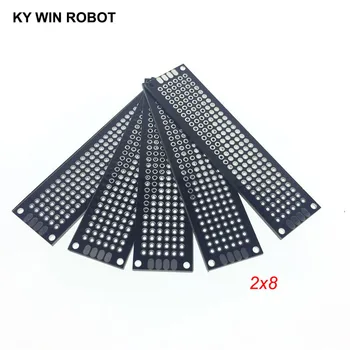 

5pcs 2x8cm 20x80 mm Black Double Side Prototype PCB Universal Printed Circuit Board Protoboard For Arduino