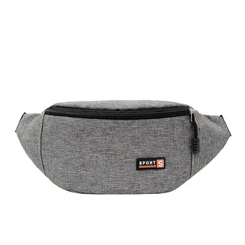 

Nylon Solid Leisure Portable Fanny Pack Chest Bag Zipper PurseUnisex Outdoor Sports Waist Bag