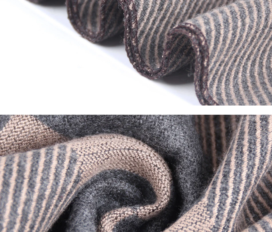 Модный Роскошный мужской шарф, деловые повседневные толстые шерстяные шарфы, европейский стиль, имитация кашемира, шарфы, теплый шарф