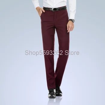 

Men's Business Professional trousers non-iron slim suit pants men's trousers