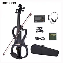 Ammoon VE-201 скрипки полный Размеры 4/4 твердая древесина Тихая электрическая скрипка кленовое тело Ebony гриф с колками с аксессуары для скрипки Ammoon VE-201 скрипки полный Размеры 4/4 твердая древесина Тихая электрическая скрипка кленовое тело Ebony гриф с колками с аксессуары для скрипки