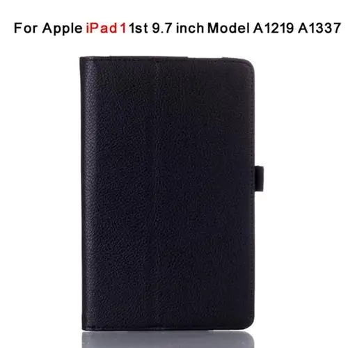 For iPad 1-black Стенд кожаный чехол для iPad Air 1 4 3 2/iPad Air 1 2 3 /i Pad 9,7/Pro 10,5 раза смарт кожаный чехол из ПУ кожи для iPad1 A1337 A1395 чехол - Цвет: For iPad 1-black