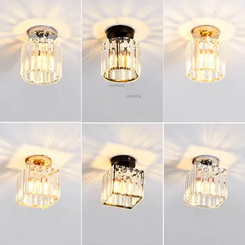 

Nordic LED Crystal Ceiling Light Fixtures Bedroom Indoor Lighting Ceiling Iving Room Lights Corridor Aisle Creative Ceiling Lamp