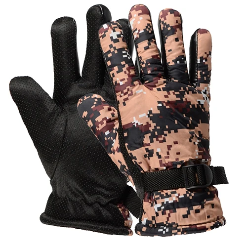 TACVASEN, зимние перчатки, мужские камуфляжные Тактические Военные перчатки, варежки, ветрозащитные, теплые, зимние, мотоциклетные, полный палец, перчатки для мужчин - Цвет: Brown Camo