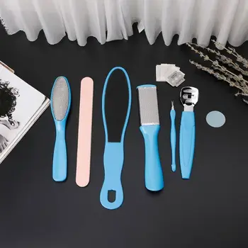 

8pcs/set Professional Pedicure Tool Foot Care File for Feet Heels Toe Cuticle Kit File Pedicure Set Beauty Pusher Remover Tools