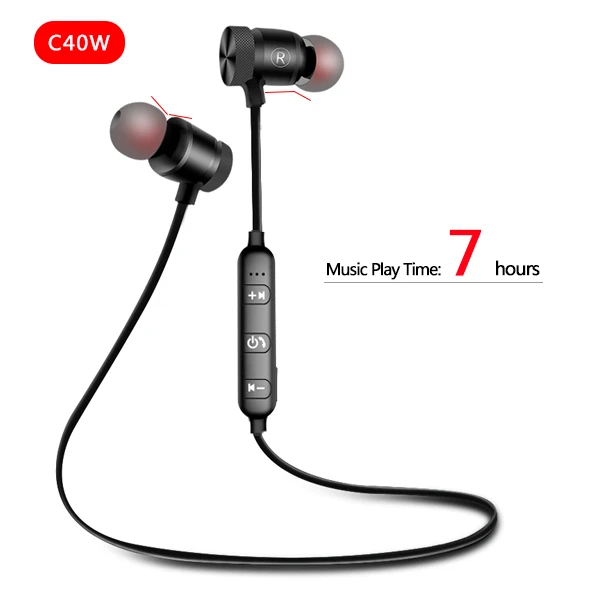C40W-7H FBYEG C10 C40W беспроводные bluetooth-наушники гарнитура спортивные наушники Bluetooth гарнитура с микрофоном магнитные наушники для телефона - Цвет: C40W-7H