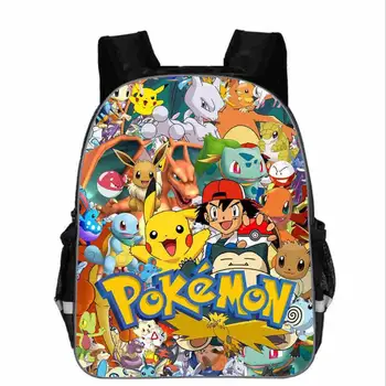 

Fashion Boys Backpack Cartoon Pikachu Printing School Bag for Teenager Cute School Children Backpack Polyester Bags
