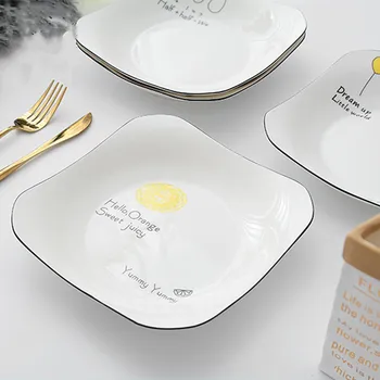 

Ceramic Square Dinner Plates Sushi Plate Dishes And Plates Sets Wedding Plates Dish Set Cake Plate Salad Vegetable Dessert Plate