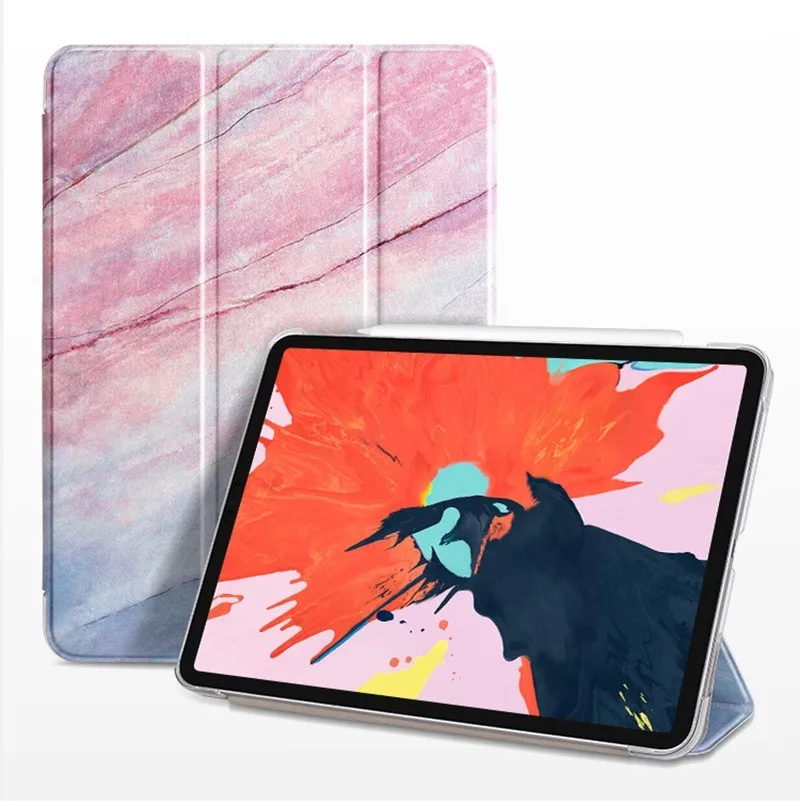 

Magnetic Smart Case for IPad Pro 11 Case Fashion Marble Stand Cover Ultra-thin Folding Folio Case Transparent Shockproof Cover