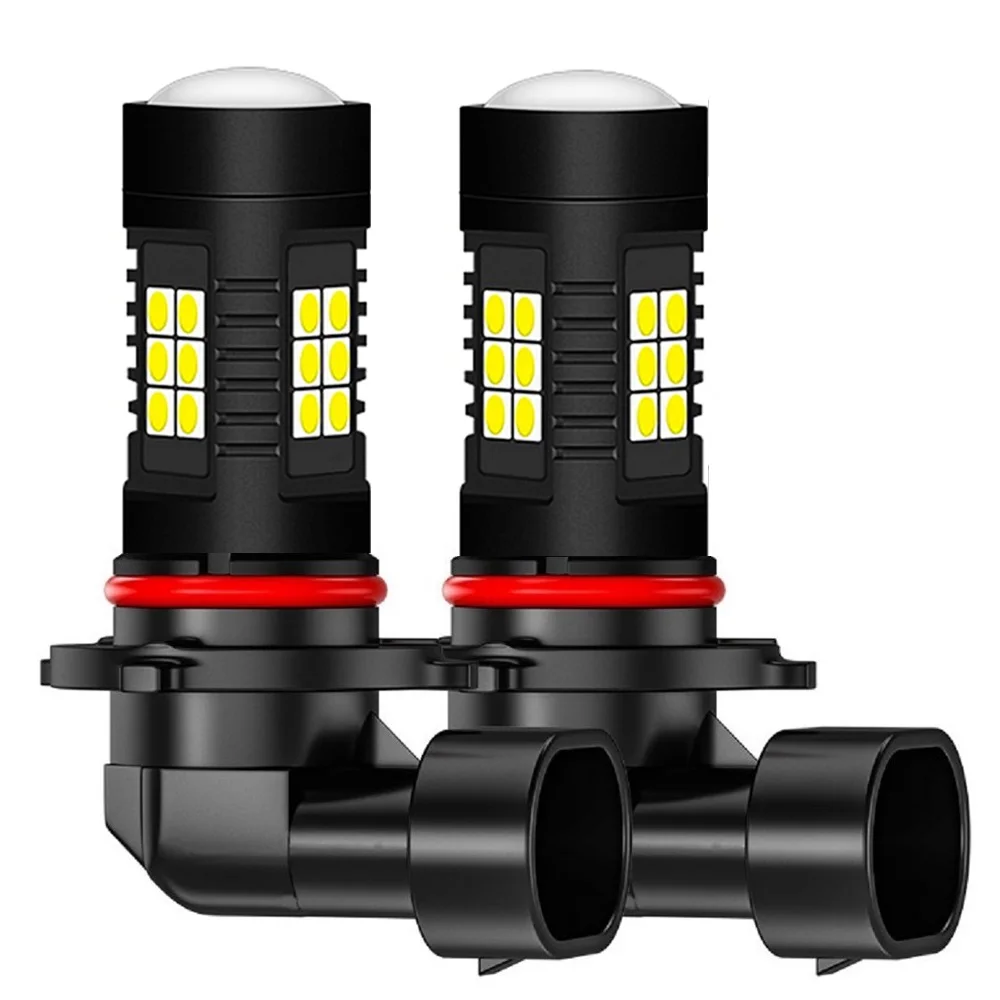 2 шт. светодиодсветодиодный лампы для противотуманных фар H8 H11 HB4 9006 H9 27 SMD 3030 1200 лм