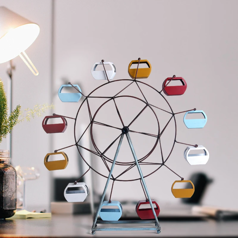 

European Ferris Wheel Arrangement Rotary Model Creative Living Room TV Cabinet Decoration Clothing Shop Window Arrangement