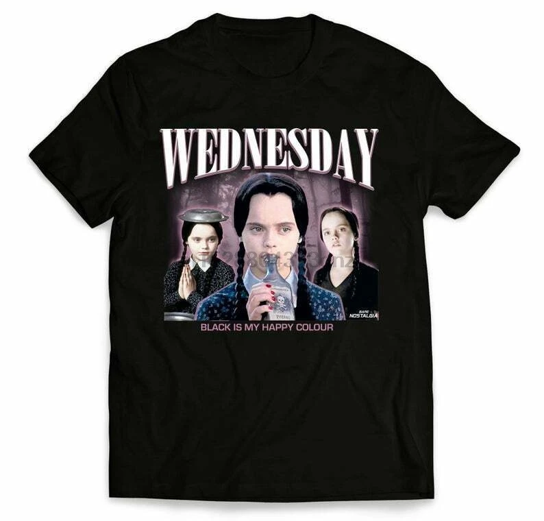 Новая Черная футболка с надписью Addams family weday 100% хлопок короткими рукавами и