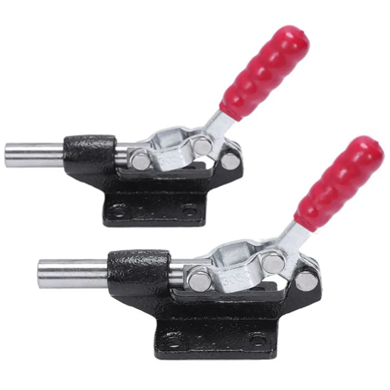 

2Pcs Toggle Clamp 90 Degree Capacity 227Kg 500Lbs 32mm Plunger Stroke Push Pull Toggle Clamp Rod Arm Welding Machine