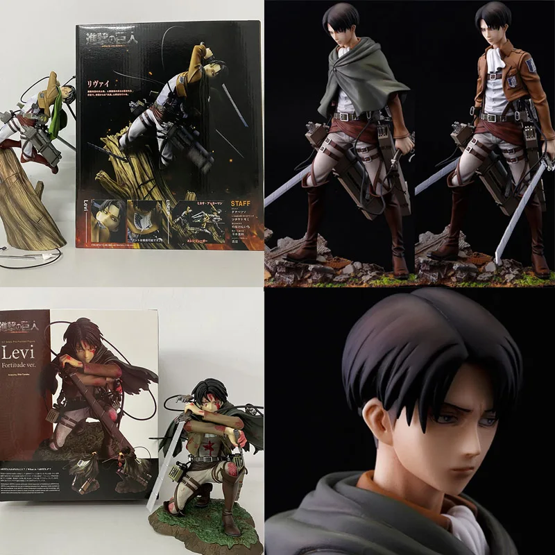 Hot Sale Products! Levi Figure Anime Attack on Titan Artfx J Eren Jaeger Mikasa  Ackerman Renewal Battle Damage Model Toys Doll Christmas Gift