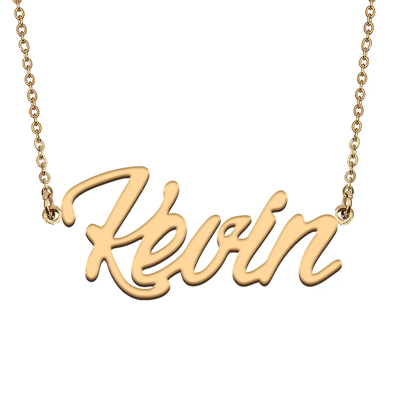 Kevin Custom Name Necklace Customized Pendant Choker Personalized Jewelry Gift for Women Girls Friend Christmas Present kevin coyne pointing the finger lp