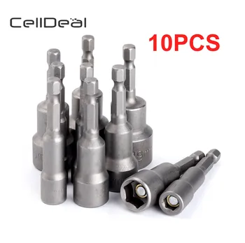 

Magnetic Nut Driver Bit Hex Socket Set 6,7,8,10,12,13,14,15,17,19mm Garden Accessories Outdoor Gardening Tools and Equipment