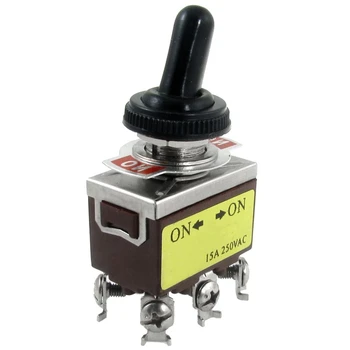 

AC 250V 15A on/on 2 Position DPDT Toggle Switch with Waterproof Boot