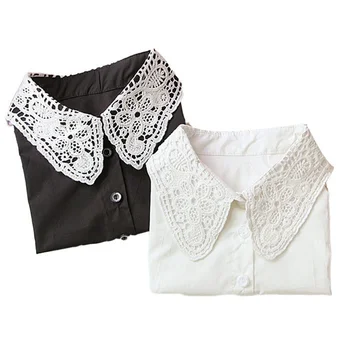 

Vintage Women Shirt Lace Fake Collar Blouse Detachable Choker Collars Clothes Accessories FEA889