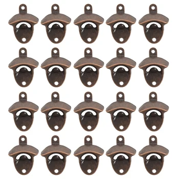 

20 Pack Corkscrew Wall-Mounted Beer Corkscrew Set, Retro Look with Mounting Screws for Kitchen Cafe Bar