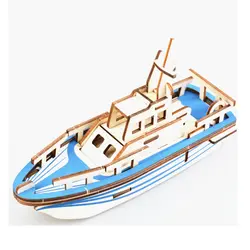 Сборная модель игрушки 3D деревянные головоломки lifeboat деревянные наборы головоломка конструктор игрушки подарок для детей и взрослых P52