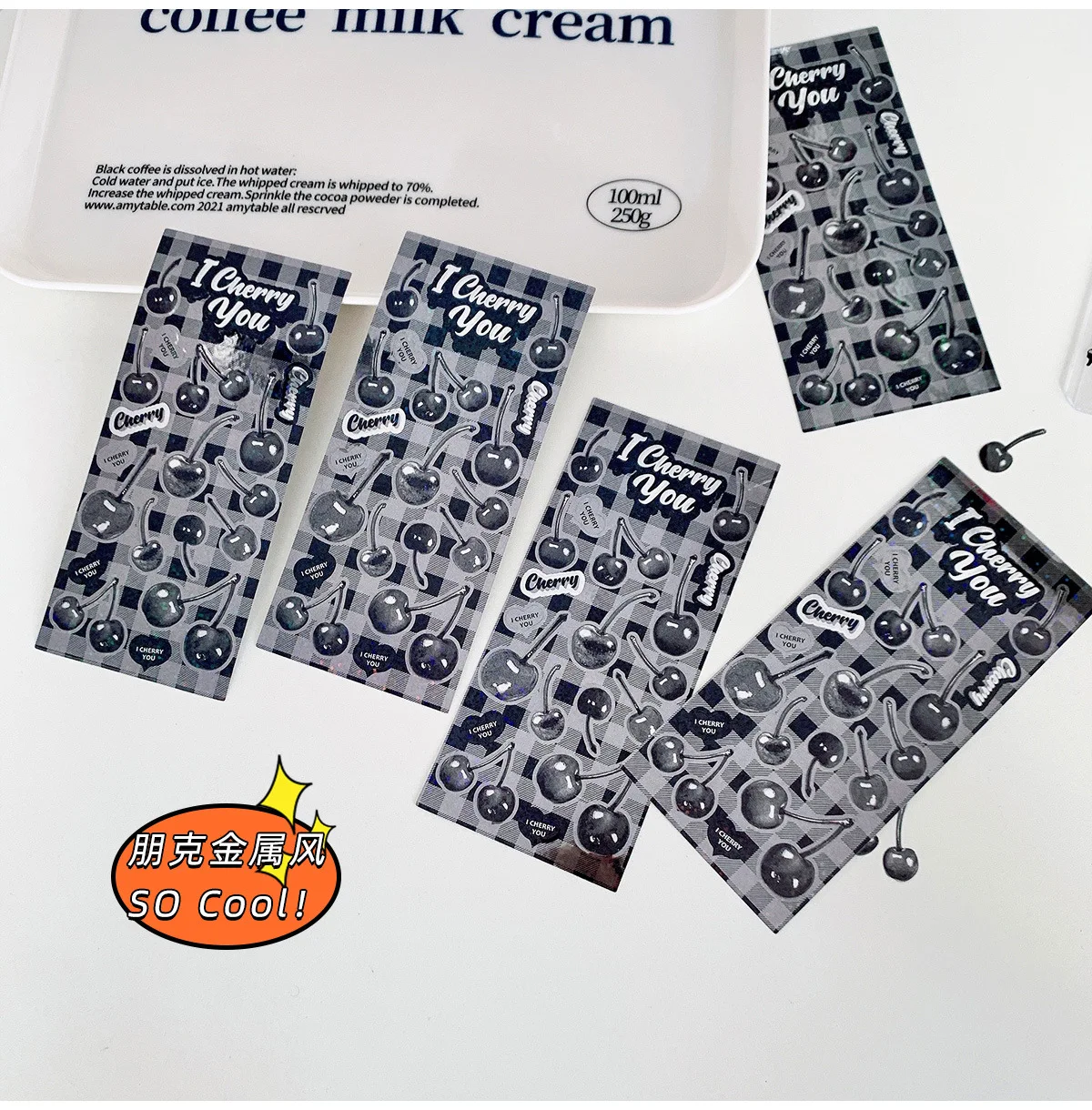 New Arrival Dark Style 1/4/9pc/8pc/6pc Full Set Series Decorative Stickers Kawaii Kpop Idol Card Album Sticker Korean Stationery