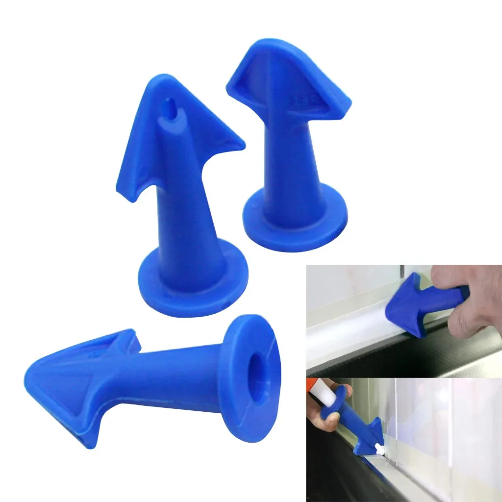 

3Pcs Silicone Glass Cement Scraper Tool Caulking Sealant Finishing Grout Floor Cleaning Tile Dirt Tool Spatula Glue Shovel