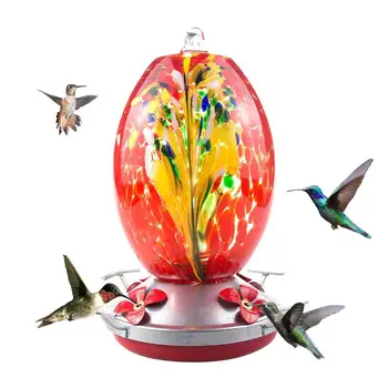 

Bird Feeder Glass Hummingbird Feeder High Quality Bird Feeding Station Food Container For Garden Outdoors Patio New Arrival