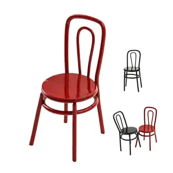 

1:12 Iron Chair model for House Furniture for mini chair toys for children 3 Color Dollhouse Miniature
