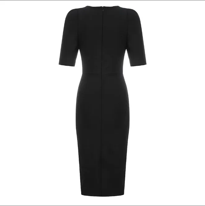 Fashion Women Lace Bandage Dress Celebrity Elegant New Arrival Sexy Black Cocktail Party Dress