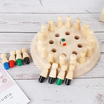 

Kids Wooden Memory Party Game Toy Match Stick Game Kid Intelligence IQ Brain Teaser Game Cognitive Ability Family Toy #1.16