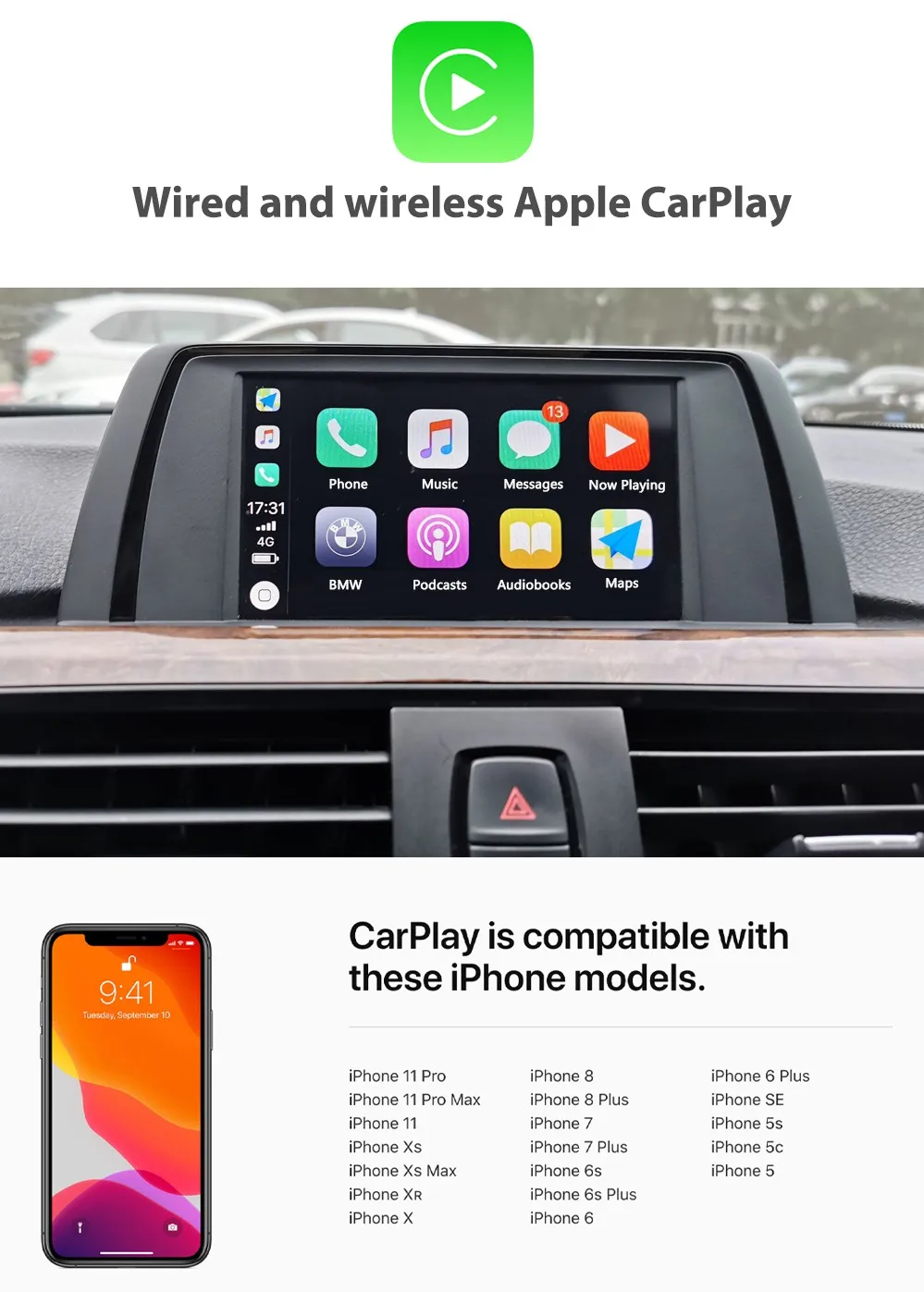 Wireless Carplay And Android Auto 10.25 Inch Car Suitable For BMW 3 4 Series F30/F31/F32/F33/F34/F36 2012-2016 NBT System