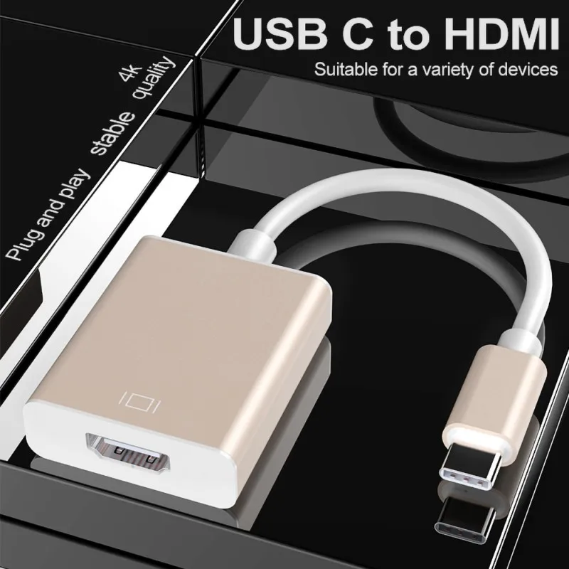 Распродажа usb type C к HDMI конвертер 1080P HD прозрачный AV ТВ адаптер для ноутбуков монитор