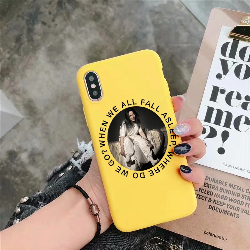 Y-6005 Billie eilish Мягкий силиконовый чехол для телефонов ярких цветов Чехол для iPhone X XR XS MAX 6 7 8 plus 6s для Apple лучший дизайн корпуса - Цвет: Y-6005