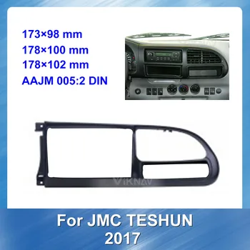 

car radio Fascia Panel Trim Frame Installation Kit For JMC TESHUN 2017 Car refitting DVD frame Multimedia UV BLACK DARK SILVER