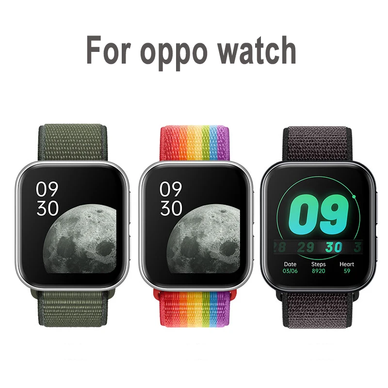 Ремешок нейлоновый для OPPO Watch 41 мм 46 Мягкий Нейлоновый цветной дышащий эластичный
