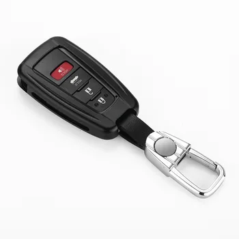 

Car Aluminium Alloy Key Holder Cover Bag Shell Pocket for Toyota Camry Corolla C-HR Prado Prius RAV4 2018 Key Ring