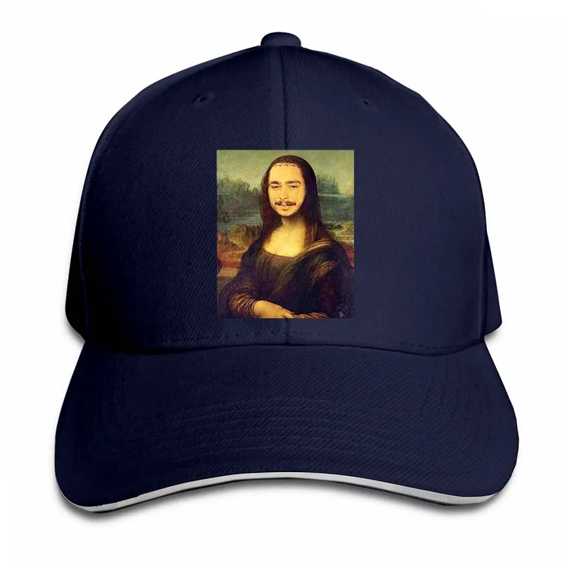 Короткие бейсбольные кепки Post Malone x Monalisa для мужчин и женщин, модные регулируемые кепки - Цвет: 2-Navy