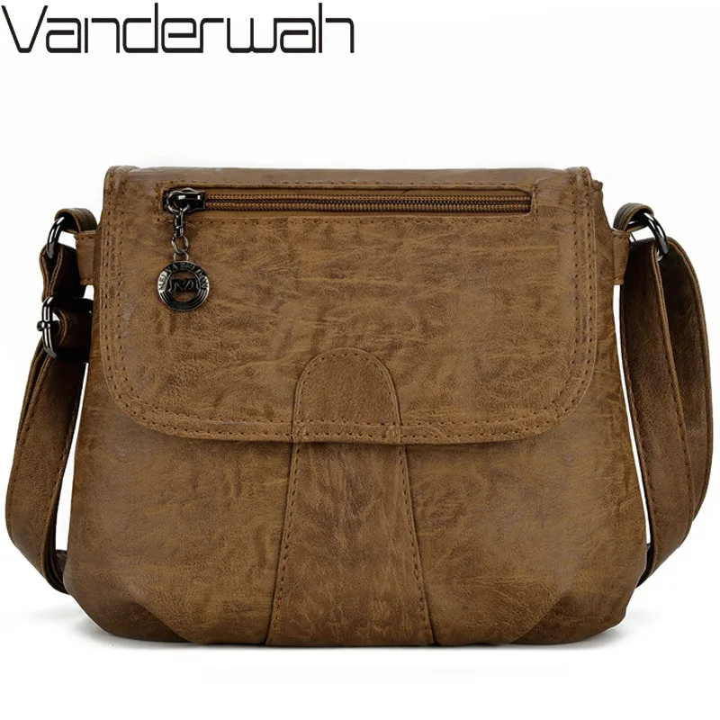 

Female Soft Leather Messenger Bags Sac A Main Crossbody Bags For Women Vintage Shoulder Bag Bolsas Femininas Designer Handbags