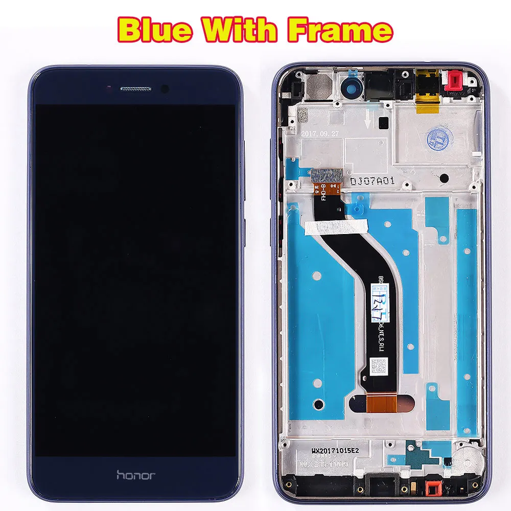 Blue with Frame Huawei Honor 8 lite ЖК-дисплей 5,2 дюймов сенсорный экран 1920*1080 дигитайзер сборка PRA-TL10 PRA LX1 LX3 рамка с бесплатными инструментами - Цвет: Blue with Frame