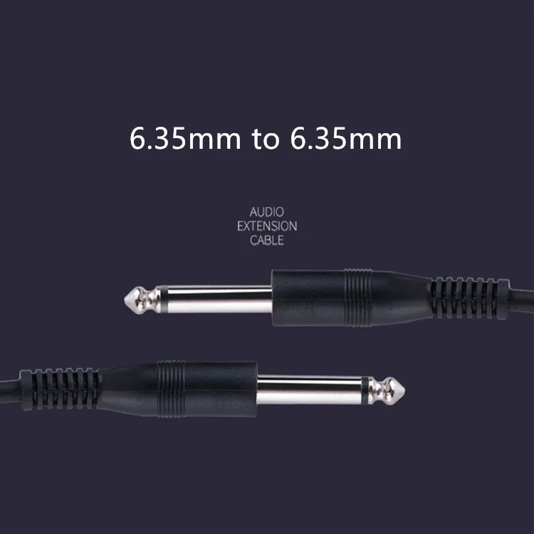 6.35mm to 6.35 mm Аудио Aux кабель от 3,5 мм до 6,5 мм разъем от 3,5 до 6,35 до 6,35 мм штекер до штекер Aux шнур для гитарного микшера усилитель cd-плеера динамик - Цвет: 6.35mm to 6.35 mm