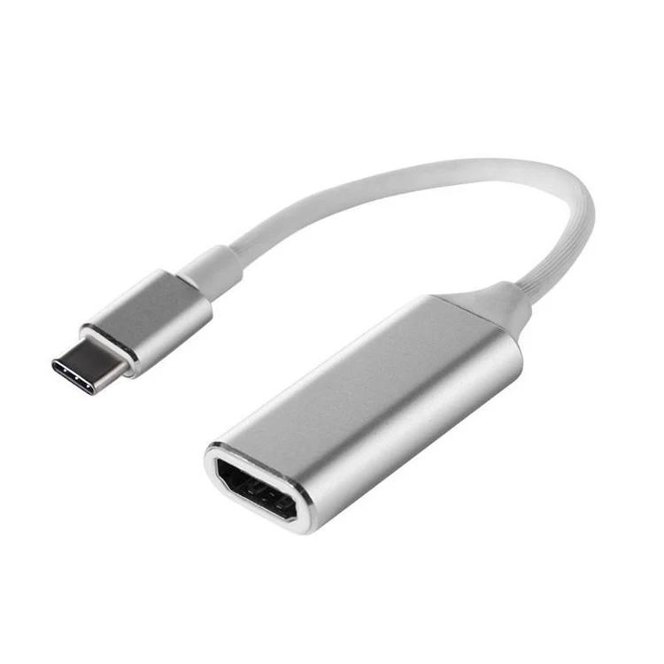 sliver USB C к 4K HD HDMI конвертер адаптер к HDMI мульти монитор адаптер внешняя видеокарта USB-C для huawei samsung - Цвет: sliver