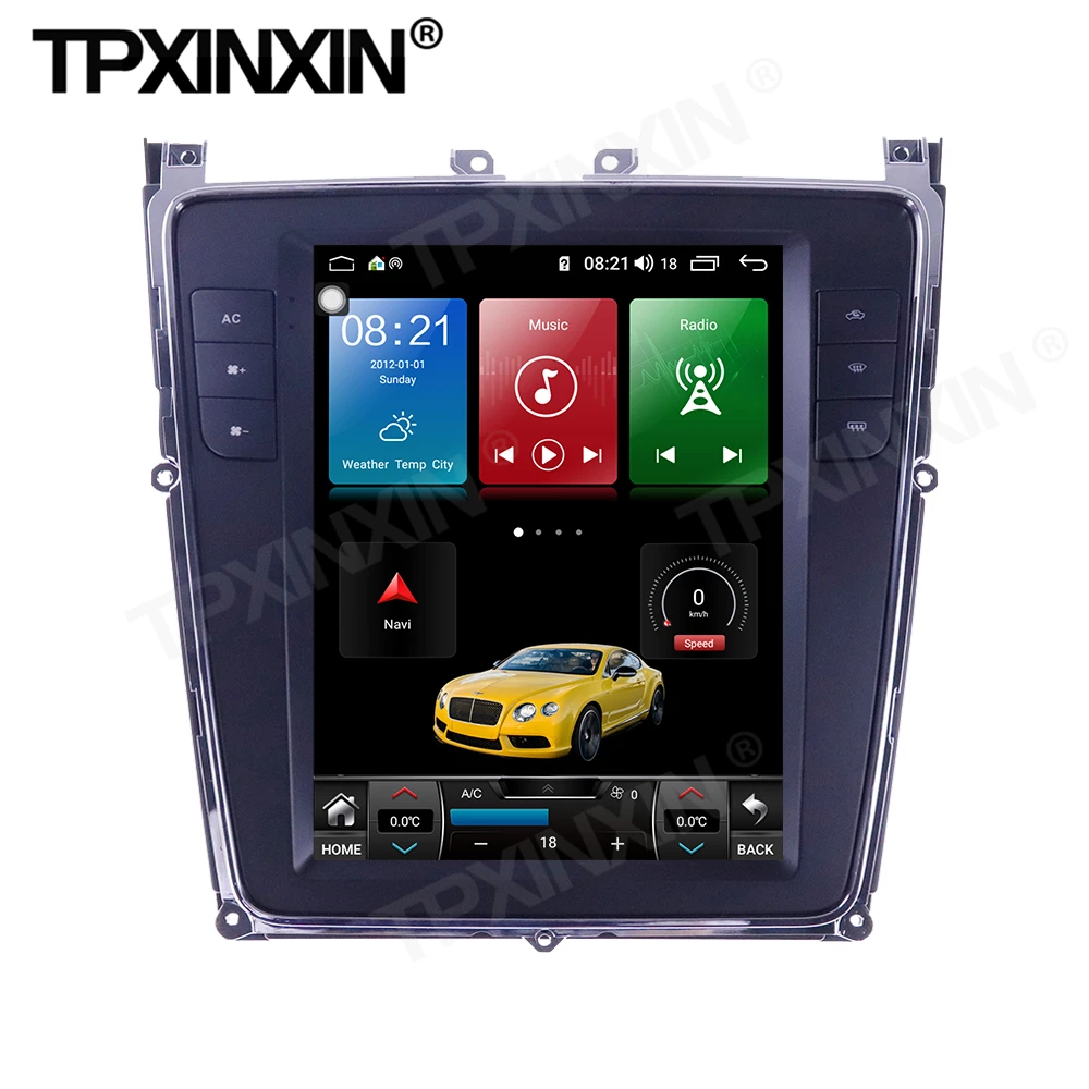 128G Tesla Screen Carplay Android Car Radio 2 Din Stereo Receiver For Bentley Continental GT Supersports Fly Spur GPS Audio Unit
