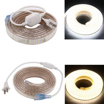 

110V LED Strip SMD 2835 High Safety High Brightness 264LEDs/m Flexible LED Light Outdoor Waterproof LED Strip Light UK Plug