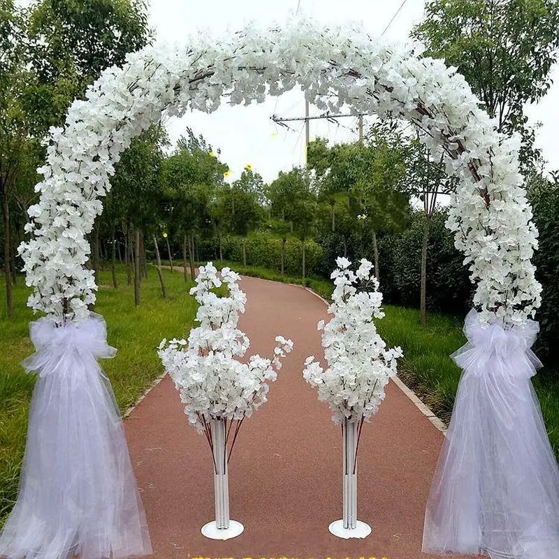 Роскошные свадебные центральные металлические свадебные арки двери висячие гирлянды цветок стенд с вишневыми цветами для свадьбы фон реквизит - Цвет: 3