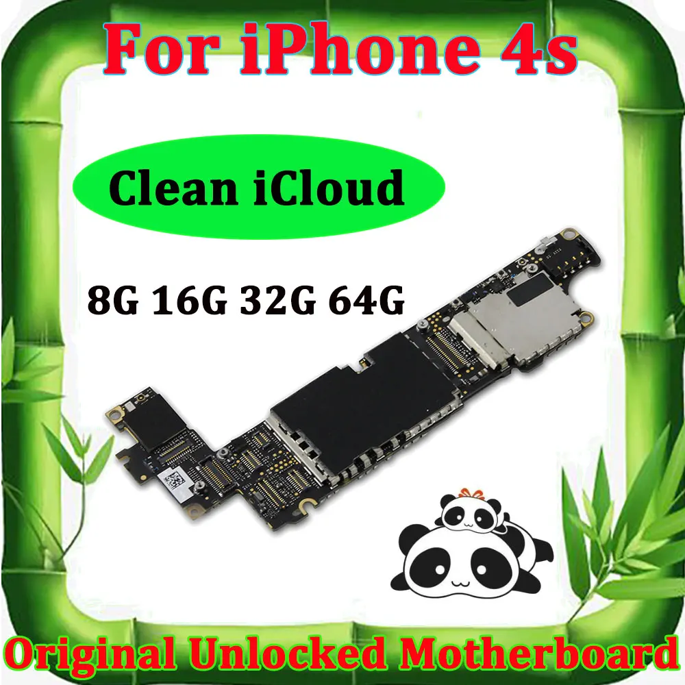 

Original Mainboard For iPhone 4S Full Factory Unlocked Official Version Motherboard IOS Logic Mother Board Full Chips Mainboard