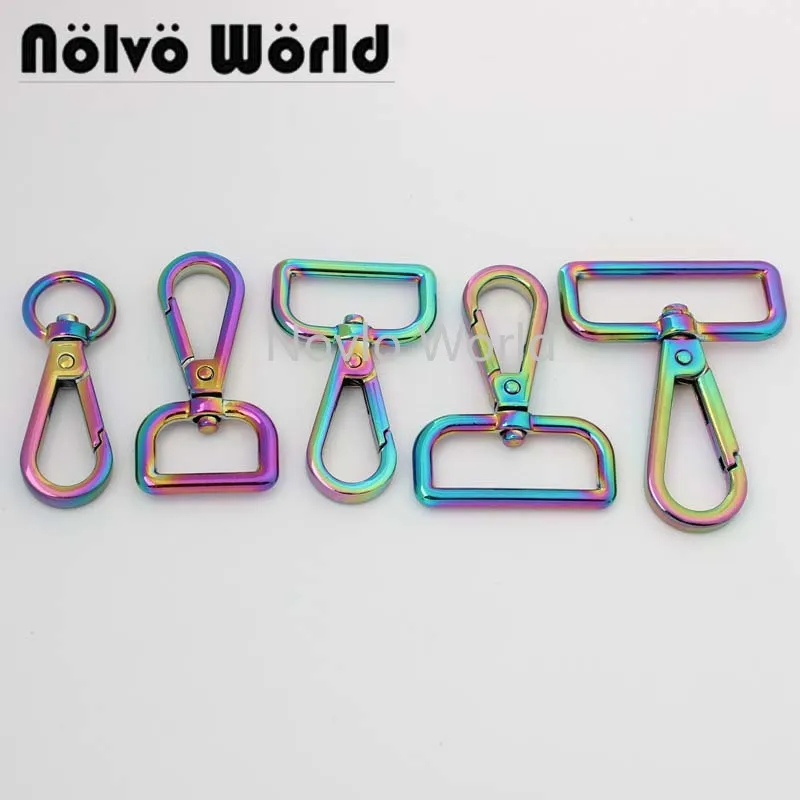 Мир Nolvo 10 50 шт. 13 19 25 32 38мм Новый Радужный триггерный крючок металлическая