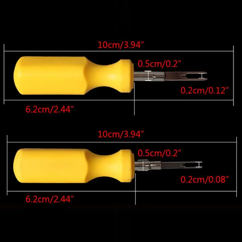 

2Pcs 3mm+2mm Electrical Terminal Connector Removal Tool with Plastic Handle Kit 87HE